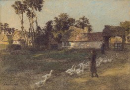 The Return of the Geese, n.d. | Leon-Augustin Lhermitte