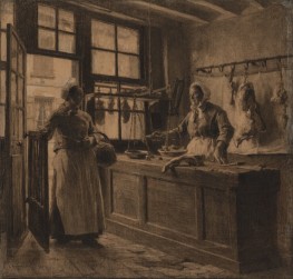 Inneres einer Metzgerei, 1881 | Leon-Augustin Lhermitte