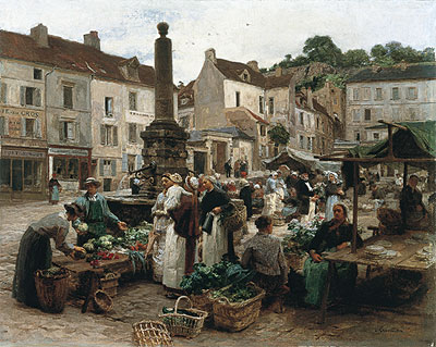 The Market at Chateau-Thierry, 1879 | Leon-Augustin Lhermitte | Giclée Canvas Print