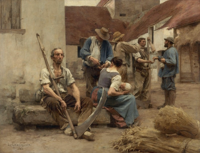 Die Bezahlung der Schnitter, 1882 | Leon-Augustin Lhermitte | Giclée Leinwand-Kunstdruck