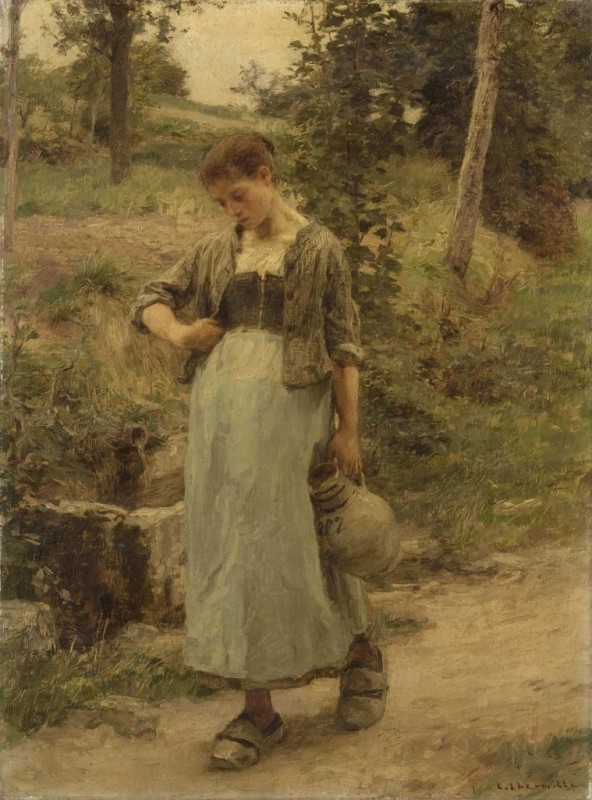 Woman with a Jug, 1882 | Leon-Augustin Lhermitte | Giclée Canvas Print