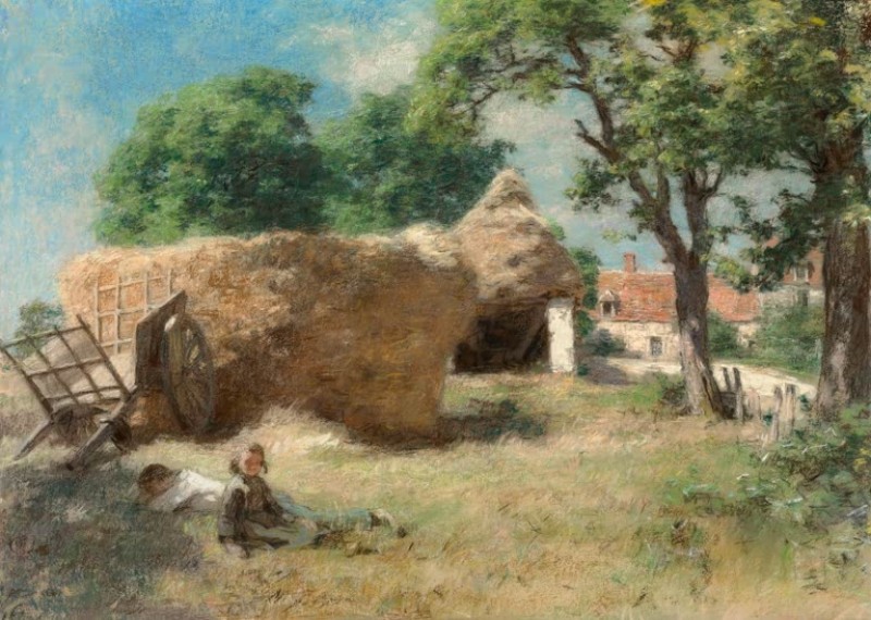 A Nap at the Grèves Farm, n.d. | Leon-Augustin Lhermitte | Giclée Paper Art Print