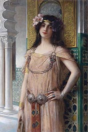 A Bejeweled Harem Beauty, undated by Leon Comerre | Canvas Print
