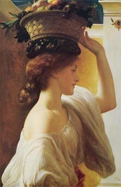 Eucharis - A Girl with a Basket of Fruit, c.1863 by Frederick Leighton | Canvas Print