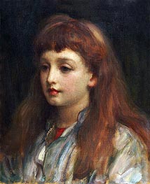 Portrait of a Young Girl, n.d. von Frederick Leighton | Leinwand Kunstdruck