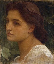 Portrait of a Young Lady (Vittoria), n.d. von Frederick Leighton | Leinwand Kunstdruck