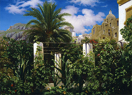 Garden of an Inn, Capri, c.1861 | Frederick Leighton | Giclée Leinwand Kunstdruck