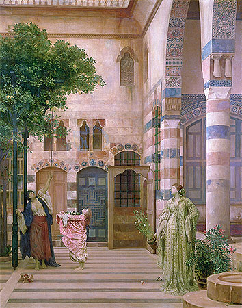 Old Damascus, Jewish Quarter (Gathering Lemons), c.1873-74 | Frederick Leighton | Giclée Leinwand Kunstdruck