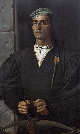 Italian Crossbowman, 1863 | Frederick Leighton | Giclée Leinwand Kunstdruck
