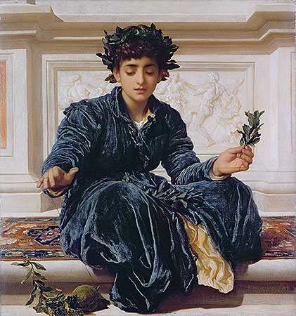 Frederick Leighton | Weaving the Wreath, 1872 | Giclée Leinwand Kunstdruck