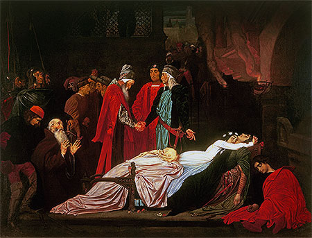 The Reconciliation of the Montagues and the Capulets over the Dead Bodies of Romeo and Juliet, undated | Frederick Leighton | Giclée Canvas Print