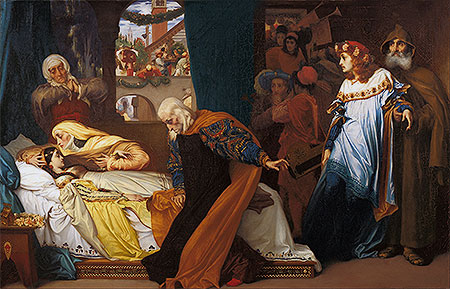 Frederick Leighton | The Feigned Death of Juliet, c.1856/58 | Giclée Leinwand Kunstdruck