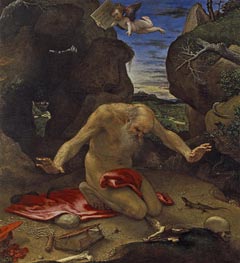 Der Heilige Hieronymus in Bußfertigkeit | Lorenzo Lotto | Gemälde Reproduktion
