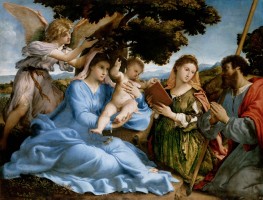Madonna und Kind mit den Heiligen Katharina und Thomas (Sacra Conversazione), c.1527/33 | Lorenzo Lotto