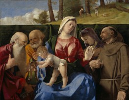 The Virgin and Child with Saints Jerome, Peter, Francis, 1505 | Lorenzo Lotto