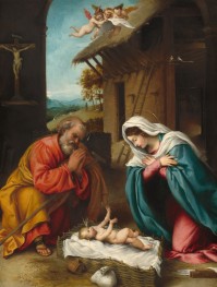 The Nativity, 1523 | Lorenzo Lotto