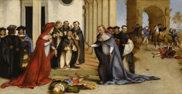 Der heilige Dominikus erweckt Napoleone Orsini vom Tode, c.1513/16 | Lorenzo Lotto