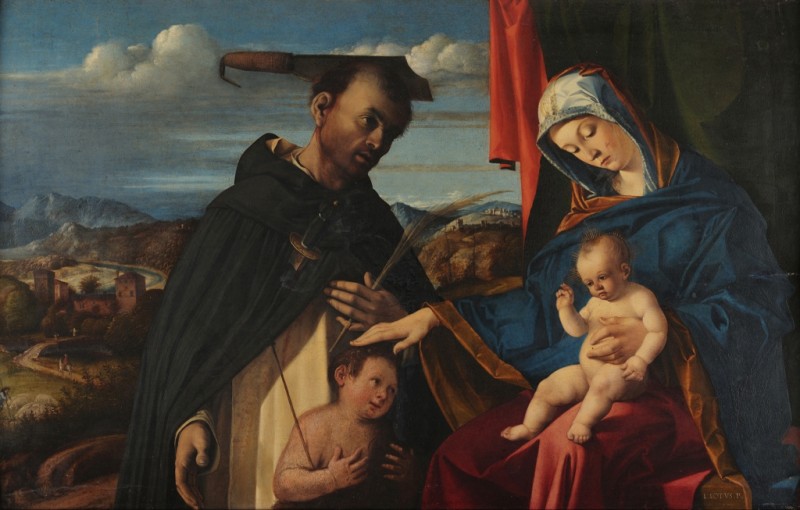 Madonna and Child with St. Peter Martyr, 1503 | Lorenzo Lotto | Giclée Canvas Print