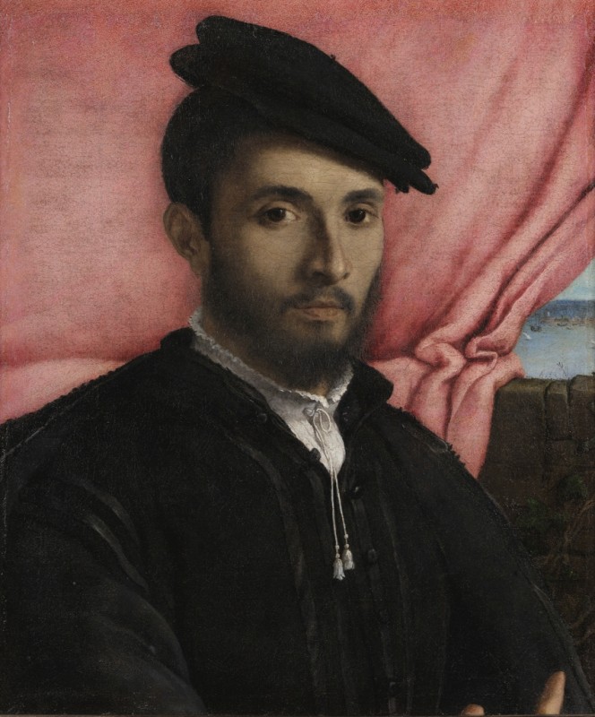 Porträt eines jungen Mannes, 1526 | Lorenzo Lotto | Giclée Leinwand-Kunstdruck