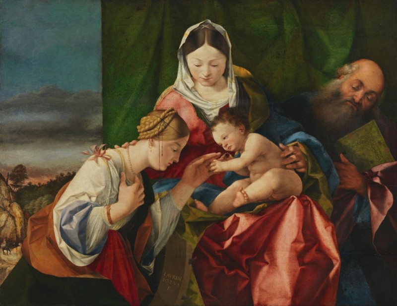 The Mystical Marriage of Saint Catherine, 1506 | Lorenzo Lotto | Giclée Canvas Print