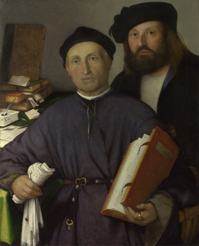 Giovanni Agostino della Torre and His Son, Niccolò, c.1515/16 | Lorenzo Lotto | Giclée Canvas Print