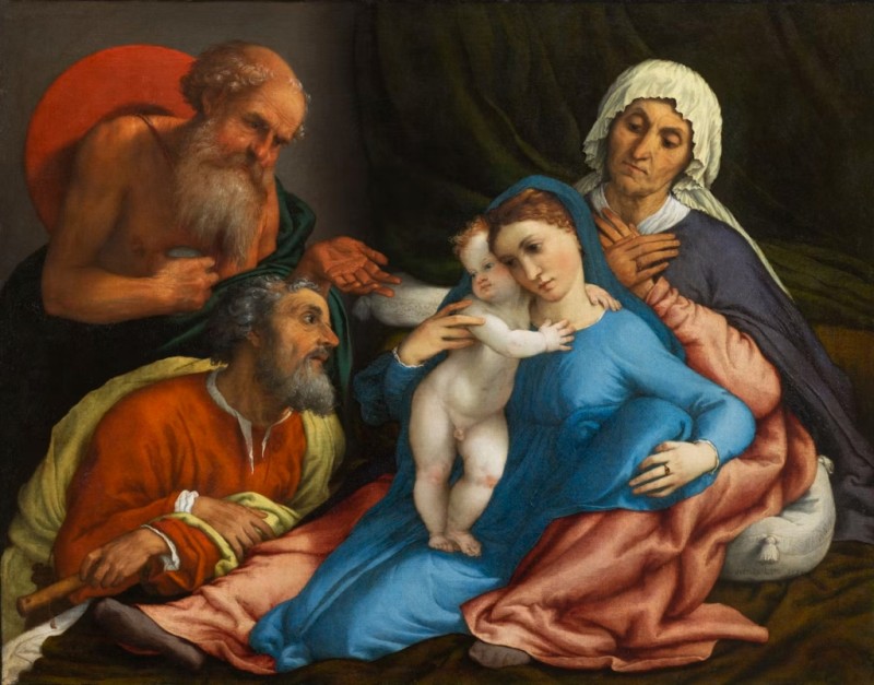 Holy Family with St Jerome, 1534 | Lorenzo Lotto | Giclée Canvas Print
