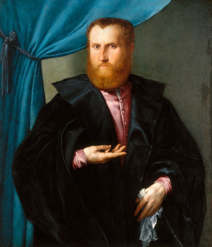 Porträt eines bärtigen Mannes, 1540 | Lorenzo Lotto | Giclée Leinwand-Kunstdruck