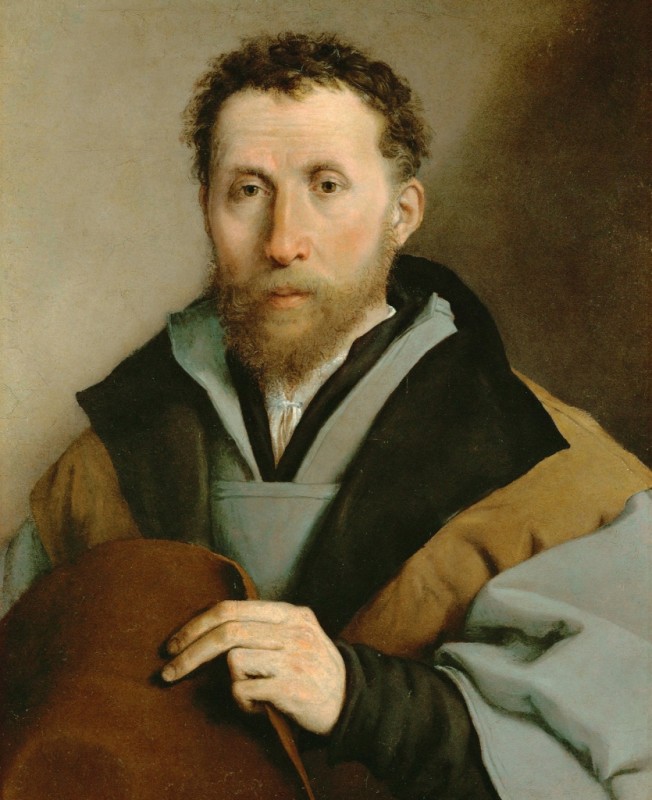 Porträt eines Mannes mit Filzhut, 1541 | Lorenzo Lotto | Giclée Leinwand-Kunstdruck