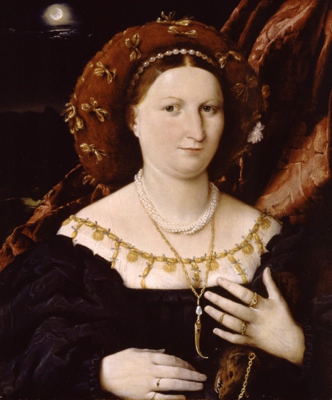 Porträt der Lucina Brembati, c.1521/23 | Lorenzo Lotto | Giclée Leinwand-Kunstdruck