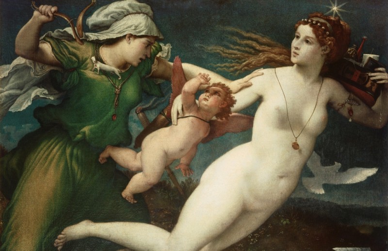 Allegory of Lust Driven Away by Chastity, 1530 | Lorenzo Lotto | Giclée Canvas Print