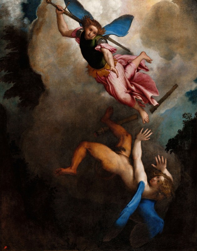 Saint Michael the Archangel Expels Lucifer, 1545 | Lorenzo Lotto | Giclée Canvas Print