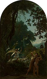 Adam und Eva aus dem Paradies vertrieben, 1877 von Louis Français | Leinwand Kunstdruck