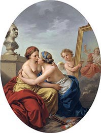 Details about   Painting Allegory Roman Lagrenee Peace Mars Venus 12X16 Inch Framed Art Print 