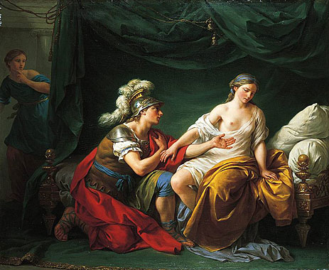 Alcibiades on His Knees Before His Mistress, c.1781 | Lagrenee | Giclée Leinwand Kunstdruck