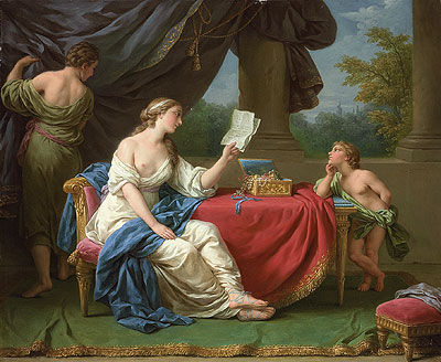 Penelope Reading a Letter from Odysseus, n.d. | Lagrenee | Giclée Leinwand Kunstdruck