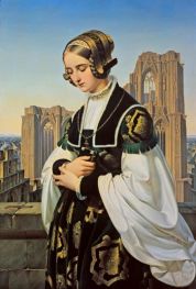 Die Kirchgängerin, 1834 von Louis Ammy Blanc | Leinwand-Kunstdruck