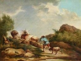 Landschaft mit Vieh, n.d. | Philip James de Loutherbourg