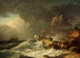 Sturm an einer felsigen Küste, 1767 | Philip James de Loutherbourg