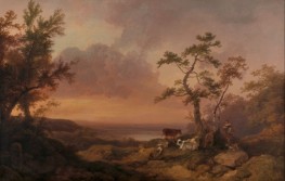Landscape with Cattle and Peasant, 1781 | Philip James de Loutherbourg