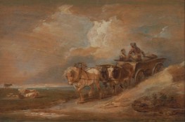 Landscape with Horse and Oxen Cart, c.1770/80 | Philip James de Loutherbourg