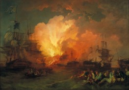 The Battle of the Nile, 1800 by Philip James de Loutherbourg | Canvas Print