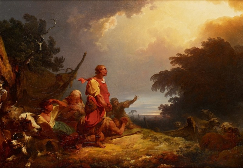 The Angel appearing to the Shepherds, c.1760/69 | Philip James de Loutherbourg | Giclée Canvas Print