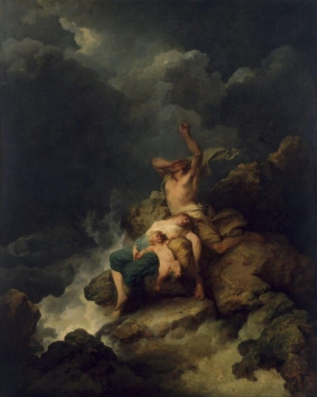 Die Flut, c.1770/00 | Philip James de Loutherbourg | Giclée Leinwand-Kunstdruck