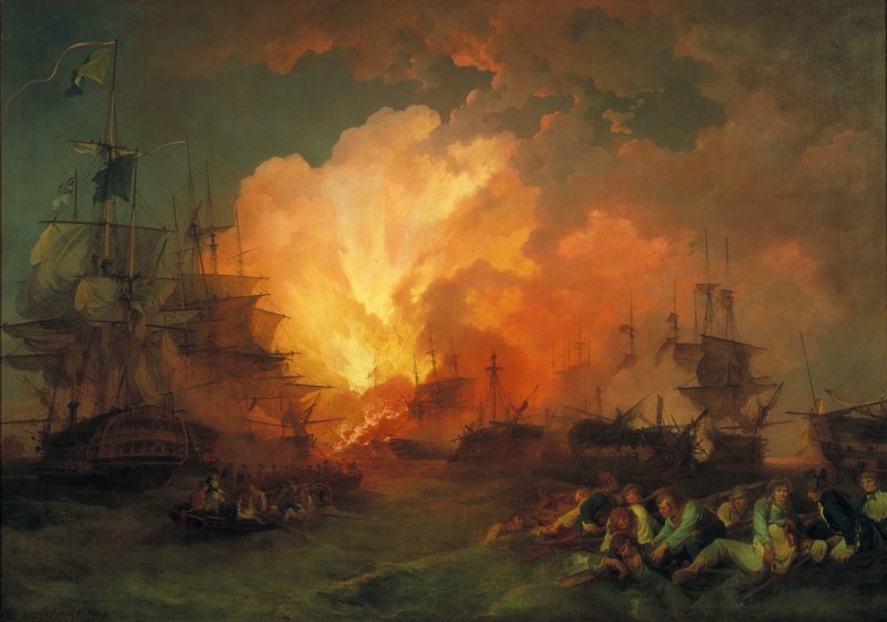 The Battle of the Nile, 1800 | Philip James de Loutherbourg | Giclée Canvas Print