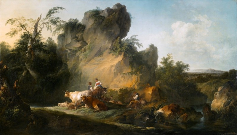 Landscape with Figures, 1763 | Philip James de Loutherbourg | Giclée Canvas Print
