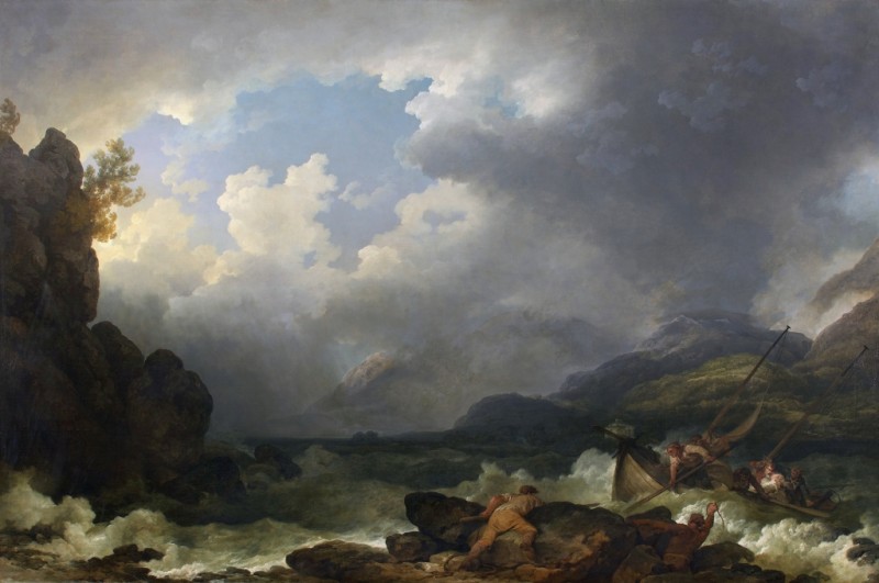 Belle Isle, Windermere, in a Storm, 1785 | Philip James de Loutherbourg | Giclée Canvas Print