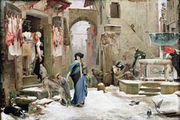 Luc Olivier Merson | The Wolf of Gubbio, 1877 | Giclée Canvas Print
