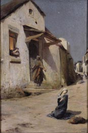 The Arrival at Bethlehem, 1897 von Luc Olivier Merson | Leinwand Kunstdruck