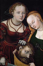 Lucas Cranach | Judith with the Head of Holofernes and a Servant | Giclée Canvas Print