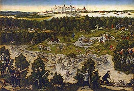 Hunt in Honour of Carlos V at the Castle of Torgau | Lucas Cranach | Painting Reproduction